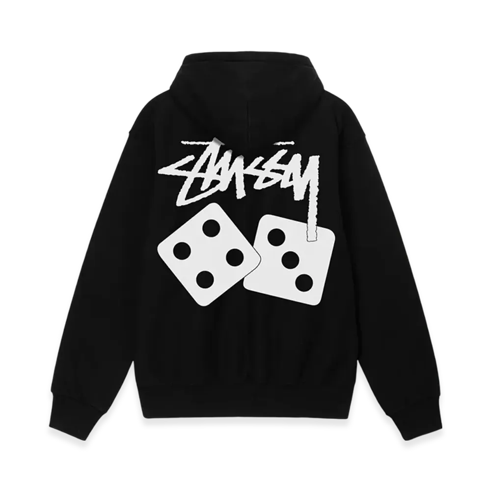 Stussy Dice Pigment Dyed Hoodie "Black"
