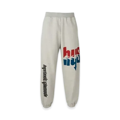 HYSTERIC GLAMOUR HYS Flare Logo Sweatpants "Top Gray"