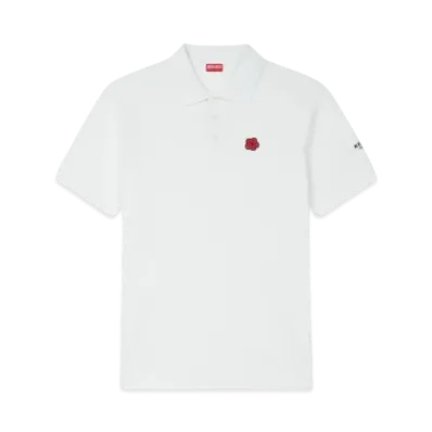 KENZO 'BOKE FLOWER' Embroidery Slim Polo "White"