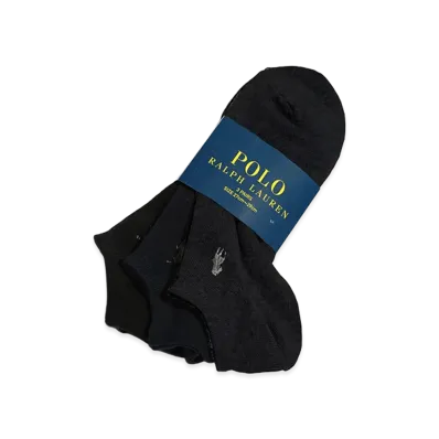 Polo Ralph Lauren One-Point Logo Ankle Socks 3-Pack "Black"