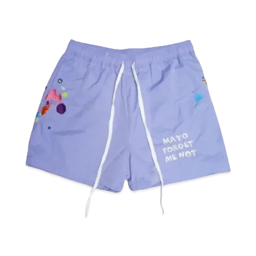 MAYO PAINT Embroidery Shorts "PURPLE"