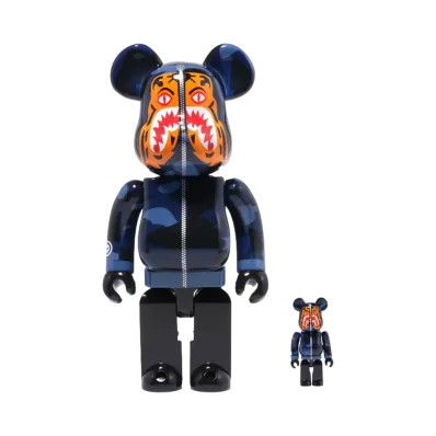 Bearbrick A BATHING APE Camo Tiger 100% & 400%