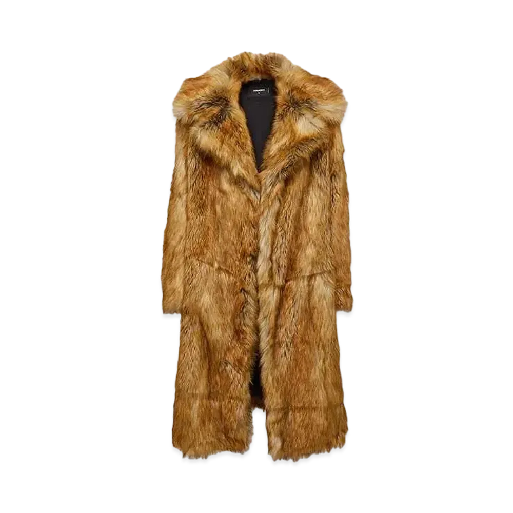 Dsquared2 Faux Fur Long Coat "Brown"
