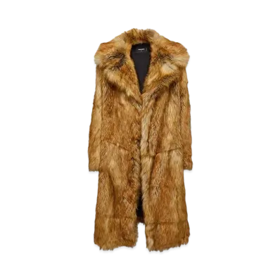 Dsquared2 Faux Fur Long Coat "Brown"