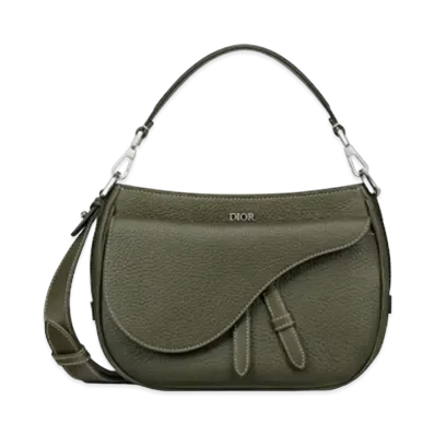 Dior Saddle Mini Soft Bag Grained Calfskin "Olive"