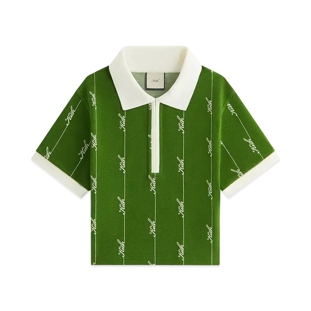 Kith Women Taylen Pique Logo Knit Polo "Turf"