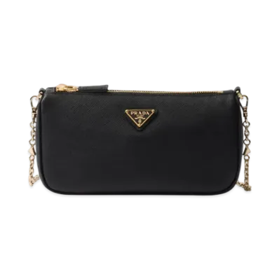 PRADA Saffiano Leather Mini-Bag "Black"