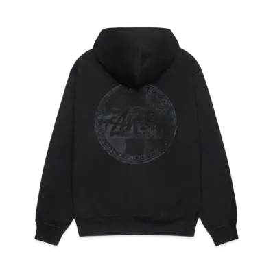 Stussy Dot Stamp Hoodie Pigment Dyed "Black"