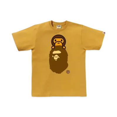 A BATHING APE Milo On Ape Head Tee "Yellow"