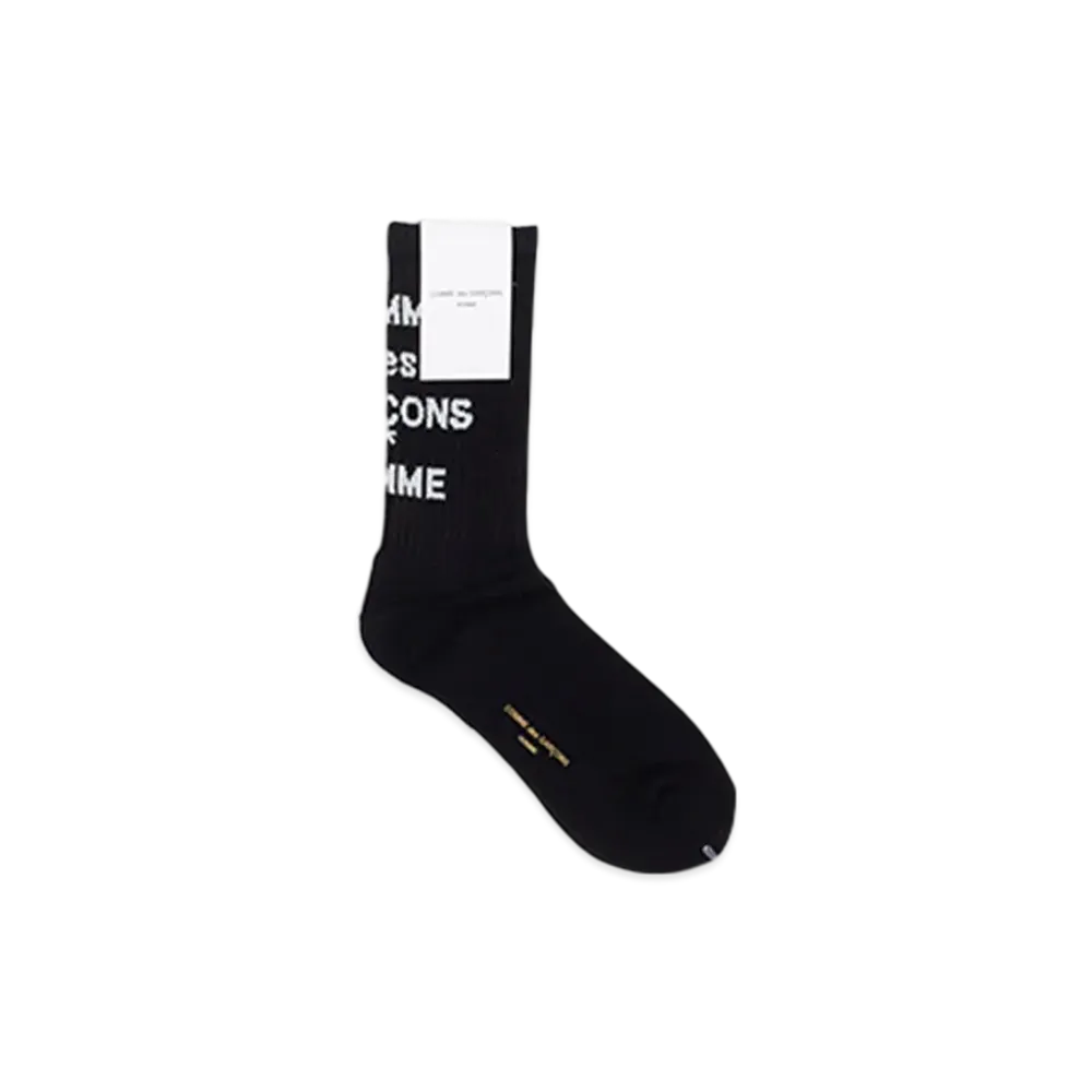 COMME des GARCONS HOMME Cotton Pile Logo Socks "Black"