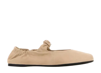 MIU MIU Women's Leather Ballerinas "Beige"
