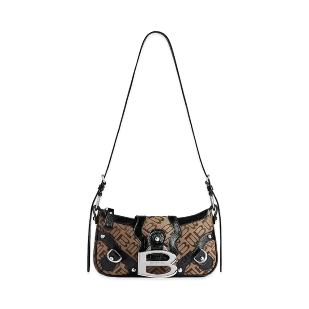 BALENCIAGA Essex Small Shoulder Bag Ebony/Beige/"Black"