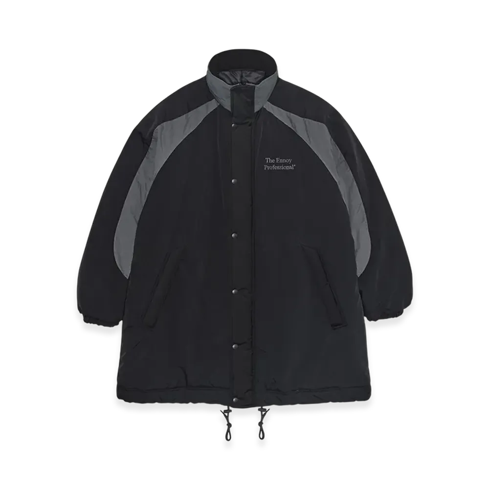 ENNOY Padded Nylon Bench Coat "Black/Gray"