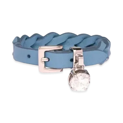 MIU MIU Nappa Leather Bracelet "Light Blue"