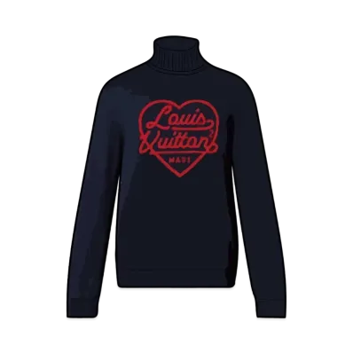 Louis Vuitton x NIGO HEART TURTLE NECK "Navy"