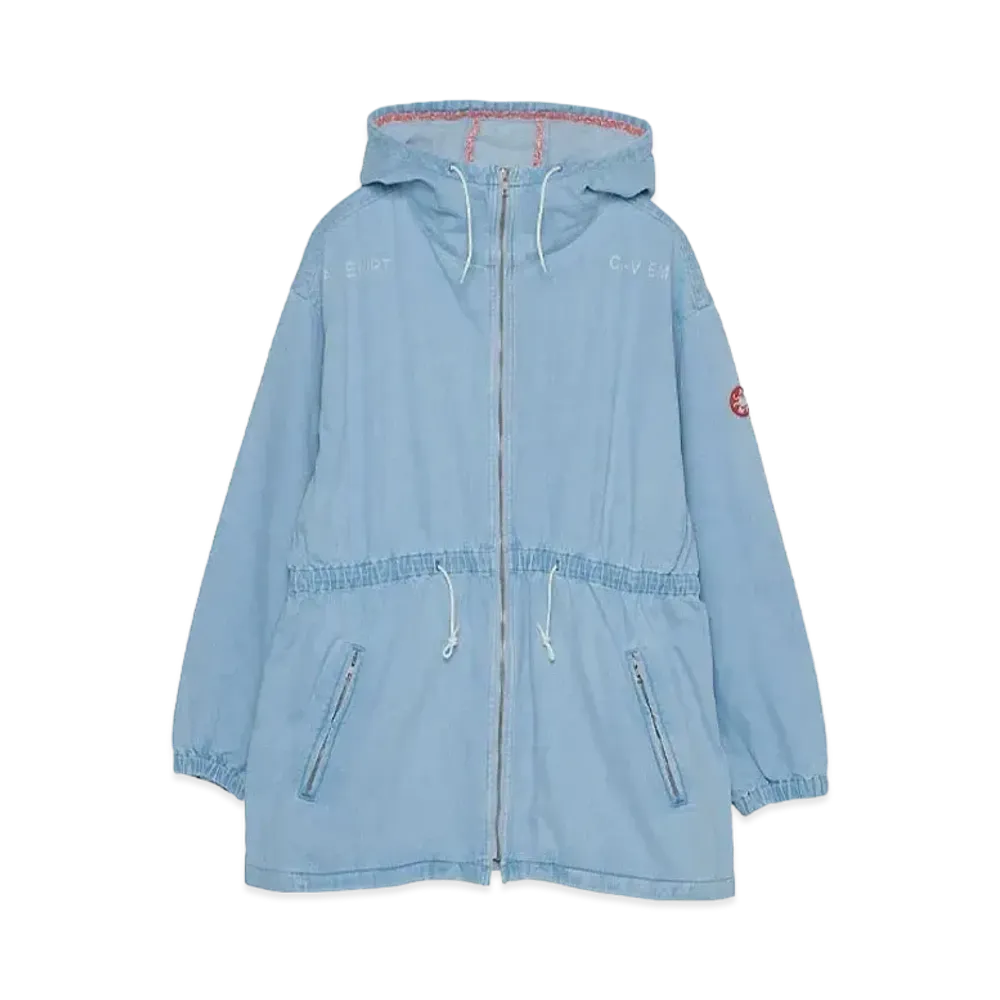 Cav Empt (C.E) BLEACHED DENIM PARKA "Blue"