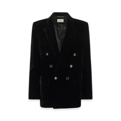Saint Laurent Women's Cassandre Blazer "Black"