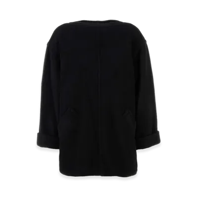 MM6 Maison Margiela Women's Wool Blend Oversize Sweater "Black"