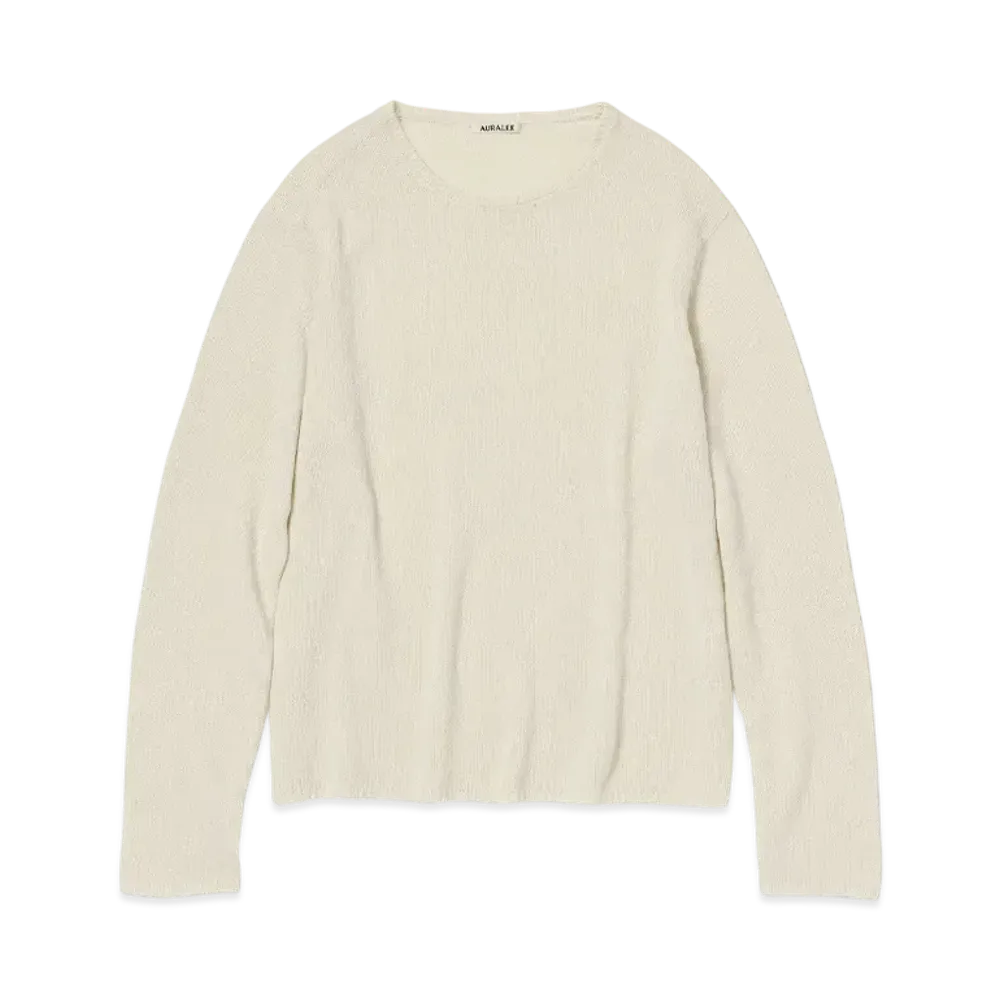 AURALEE Summer Cashmere Knit P/O "Ivory White"