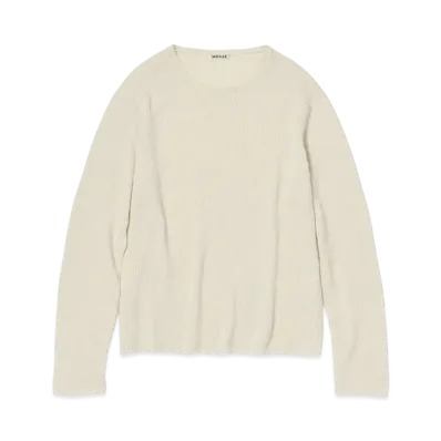 AURALEE Summer Cashmere Knit P/O "Ivory White"
