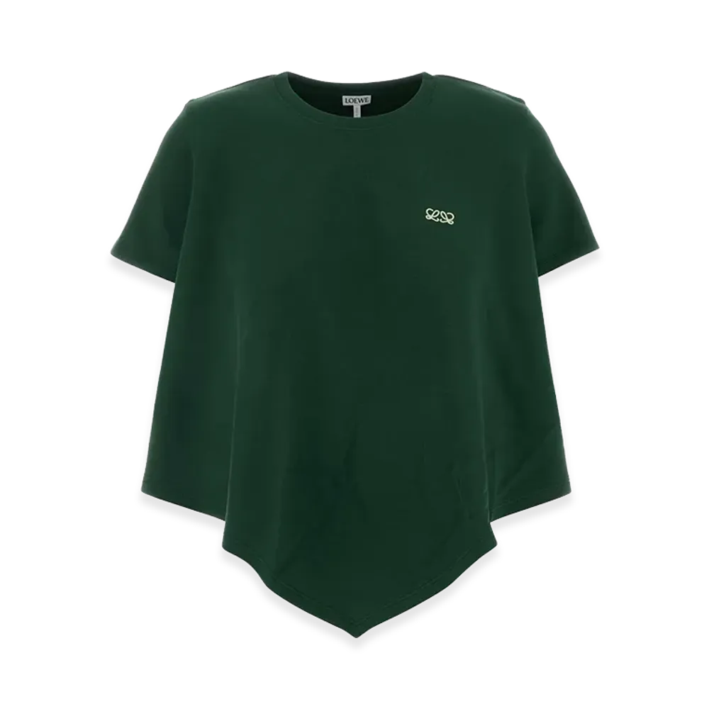 LOEWE Women's Cotton Blend T-Shirt "Bottle Green"