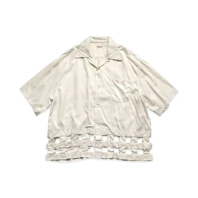 KAPITAL Cotton Satin Wind Pen Aloha Shirt "Kinari"