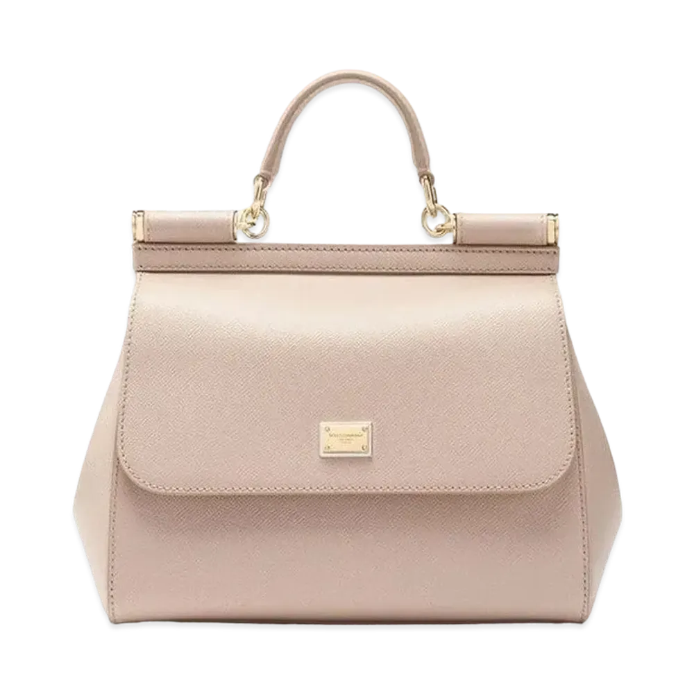 Dolce&Gabbana Sicily Bag Dauphine Leather Medium Size "Pink"