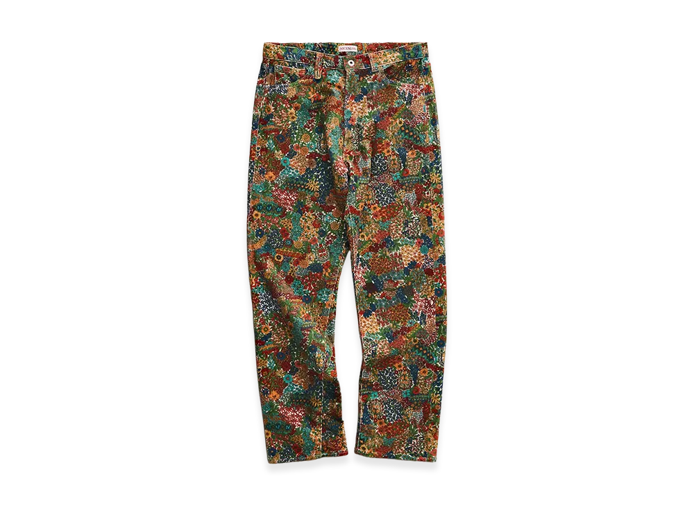 NICENESS P.Charles Floral Pattern Corduroy Trousers "Ivory"
