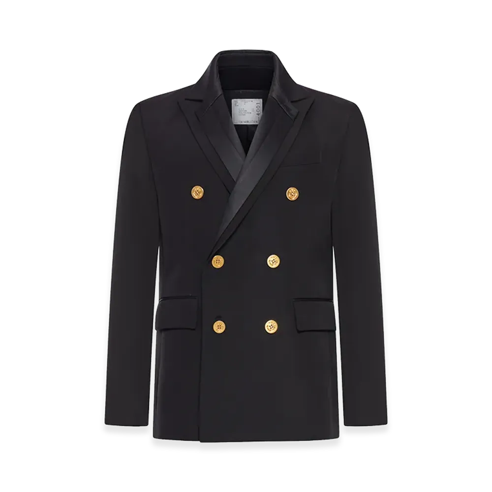 sacai Double-Face Cotton And Silk Jacket "Black"
