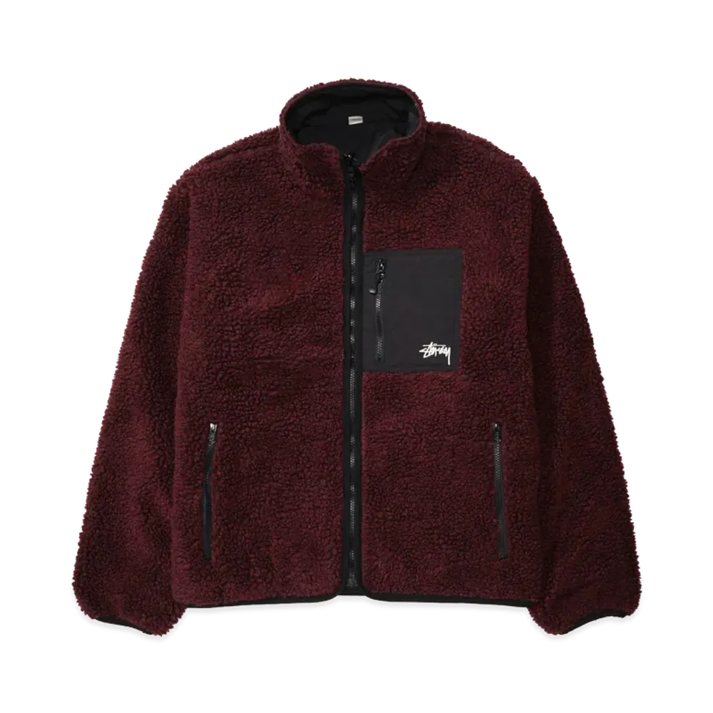 Stussy Sherpa Reversible Jacket "Burgundy"118529