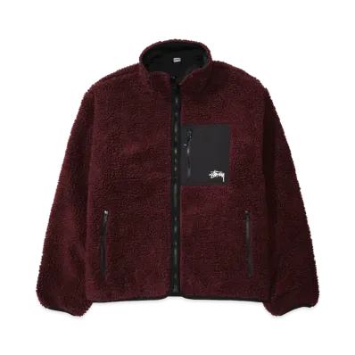 Stussy Sherpa Reversible Jacket "Burgundy"118529