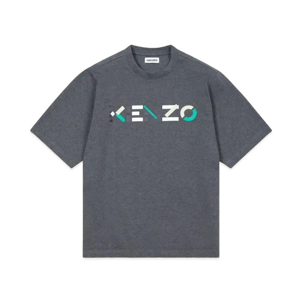 KENZO OverSized T-shirt KENZO Logo Multicolor "Misty Grey"