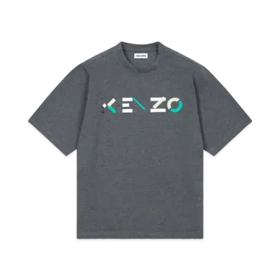 KENZO OverSized T-shirt KENZO Logo Multicolor "Misty Grey"