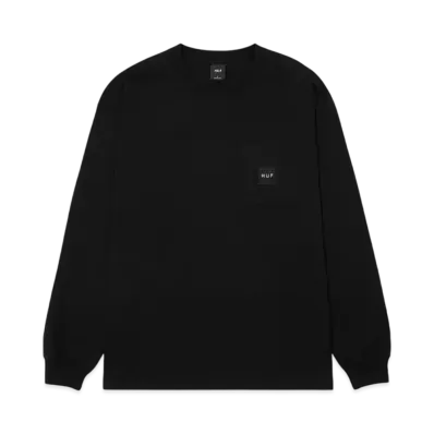 HUF Set Box Logo LS Pocket Tee "Black"