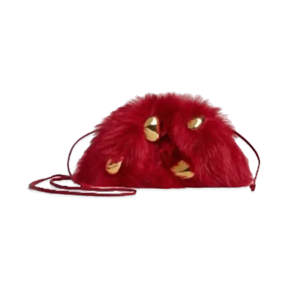 Bottega Veneta Mouton Mini Pouch Mini Clutch "Apple"