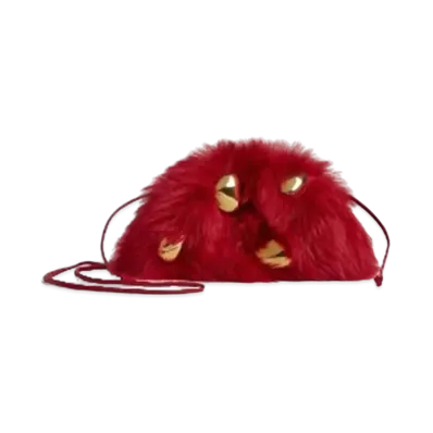 Bottega Veneta Mouton Mini Pouch Mini Clutch "Apple"