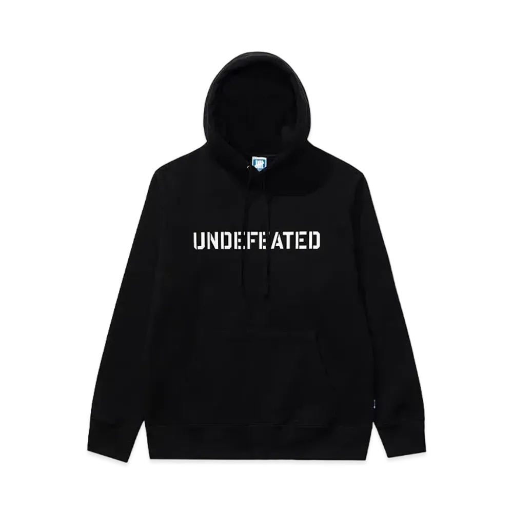 UNDEFEATED STENCIL LOGO PULLOVER HOOD - 20078 "Black"