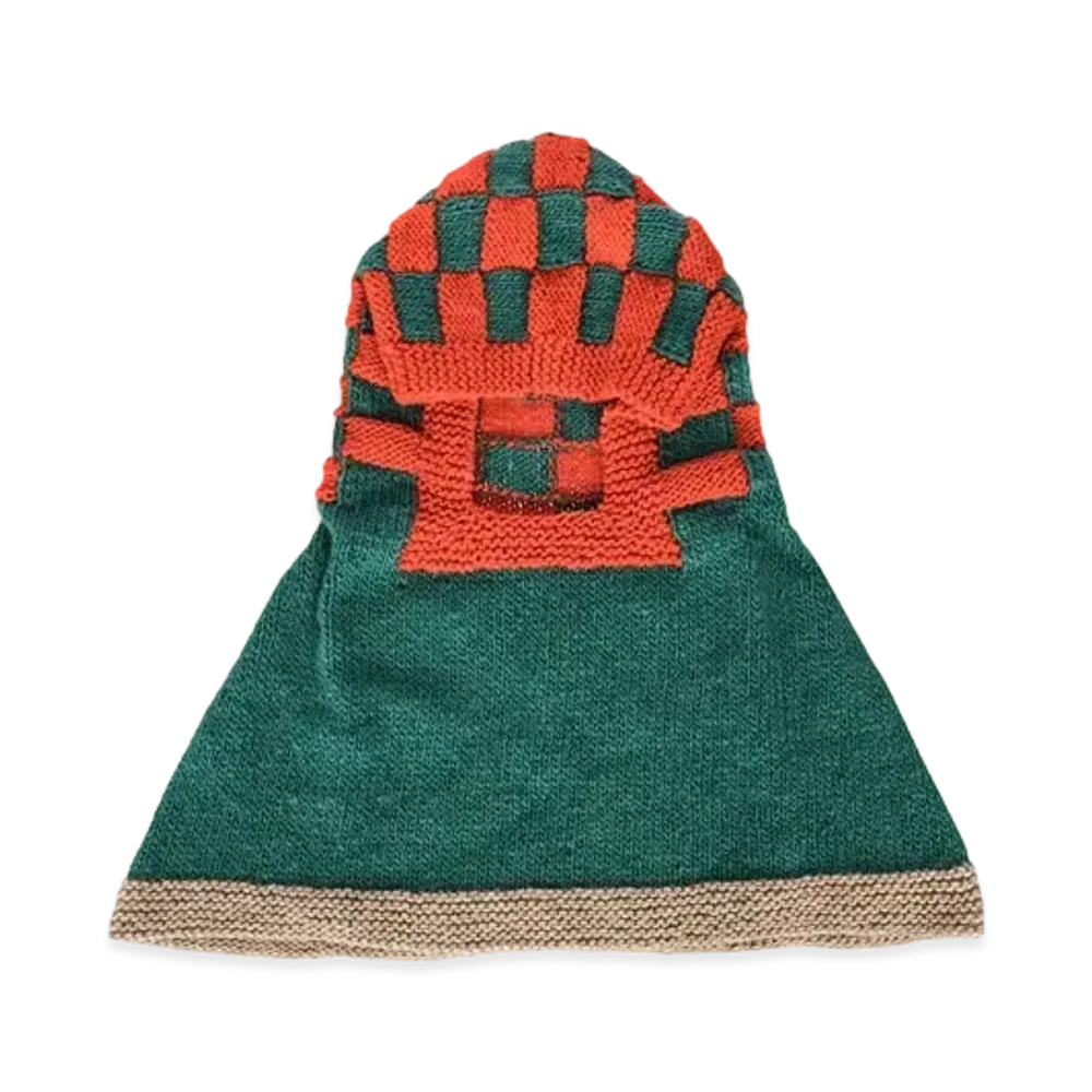 KIKO KOSTADINOV Agathon Crochet Balaclava "Green / Flame"