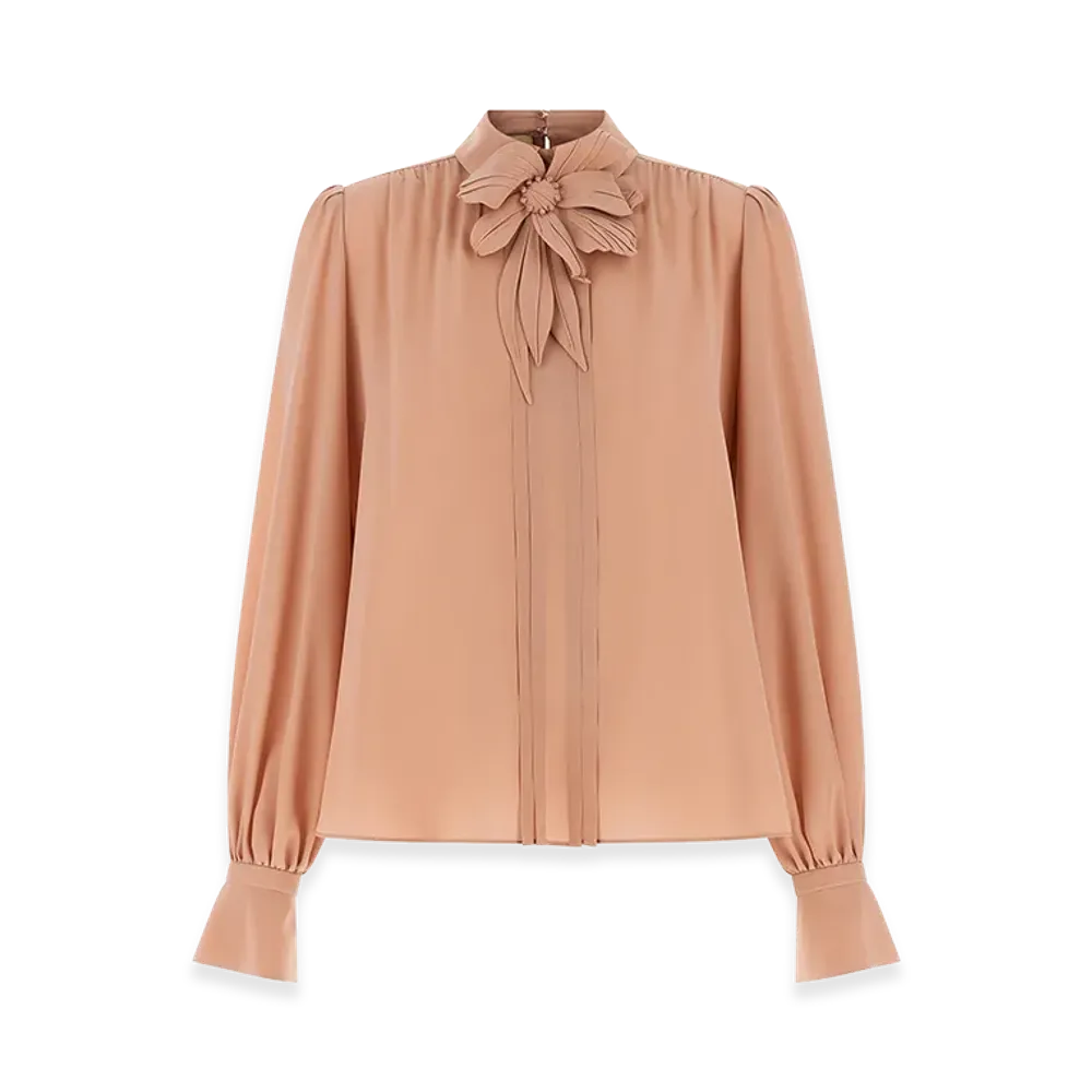 Valentino Garavani Women's Crepe Top "Pink"