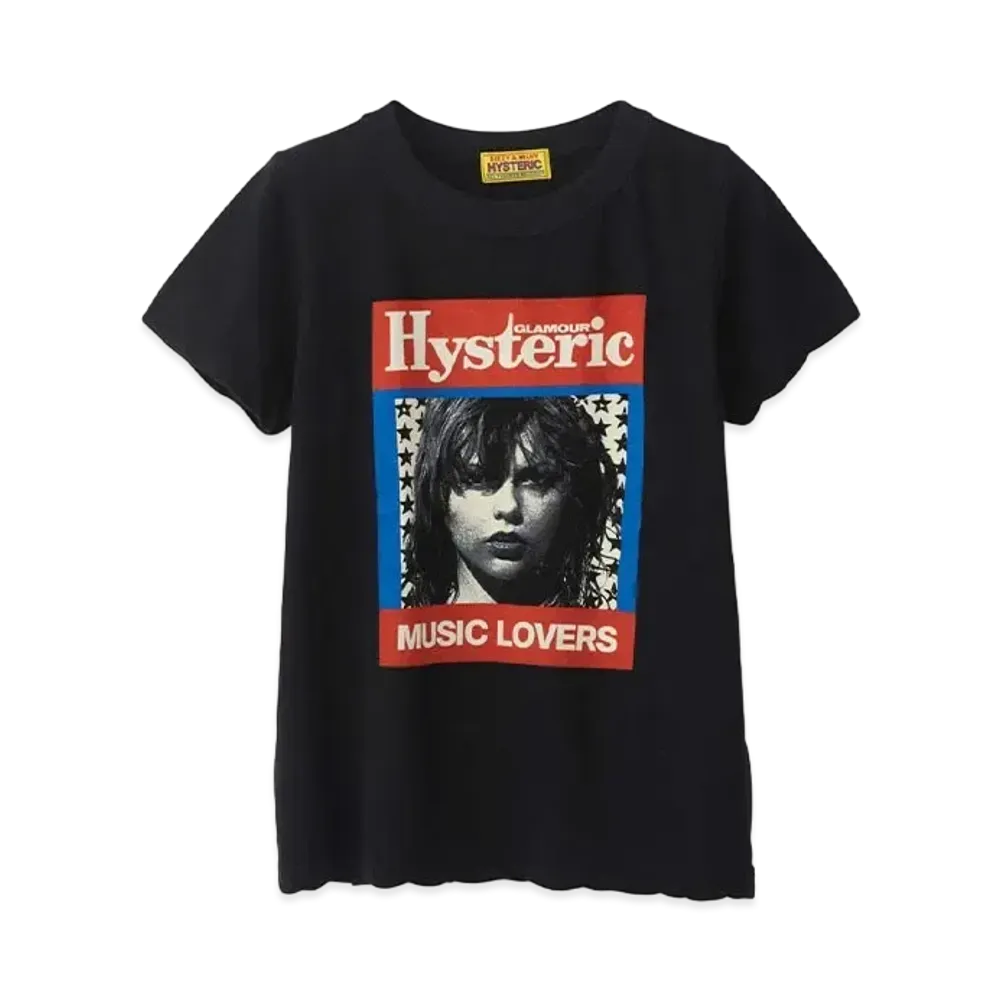HYSTERIC GLAMOUR HG Music Magazine T-Shirt "Black"