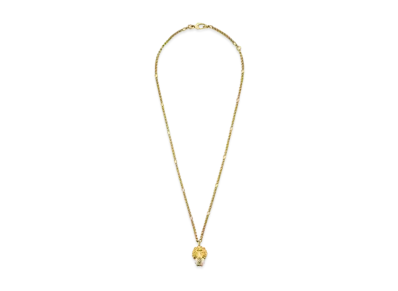 GUCCI Lion Head Necklace With Crystal "Gold"