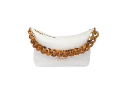 MIU MIU Miu Spirit Madras Leather Bag "White"