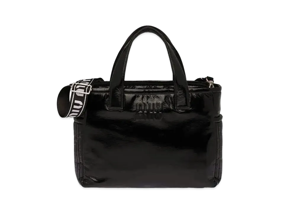 MIU MIU Seal Tote Bag "Black"