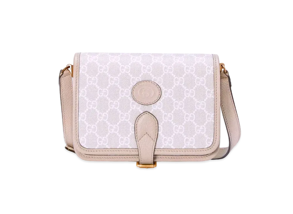 GUCCI Interlocking G Mini Shoulder Bag GG Supreme Canvas "Beige/White"
