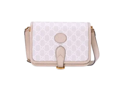 GUCCI Interlocking G Mini Shoulder Bag GG Supreme Canvas "Beige/White"