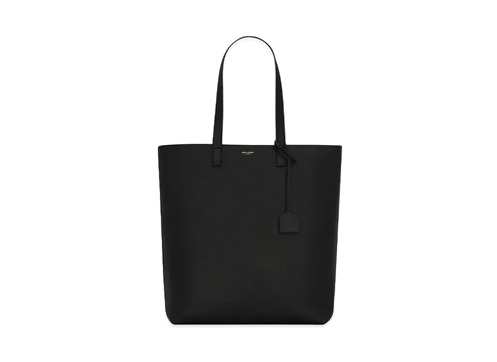 SAINT LAURENT Bold Shopping Bag In Grained Leather "Storm"
