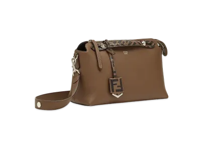 FENDI By The Way Medium Leather Boston Bag "Brown"