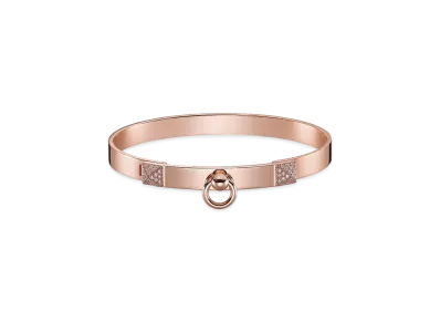 Hermes Collier De Chien Bracelet PM "Pink Gold/48 Diamonds"