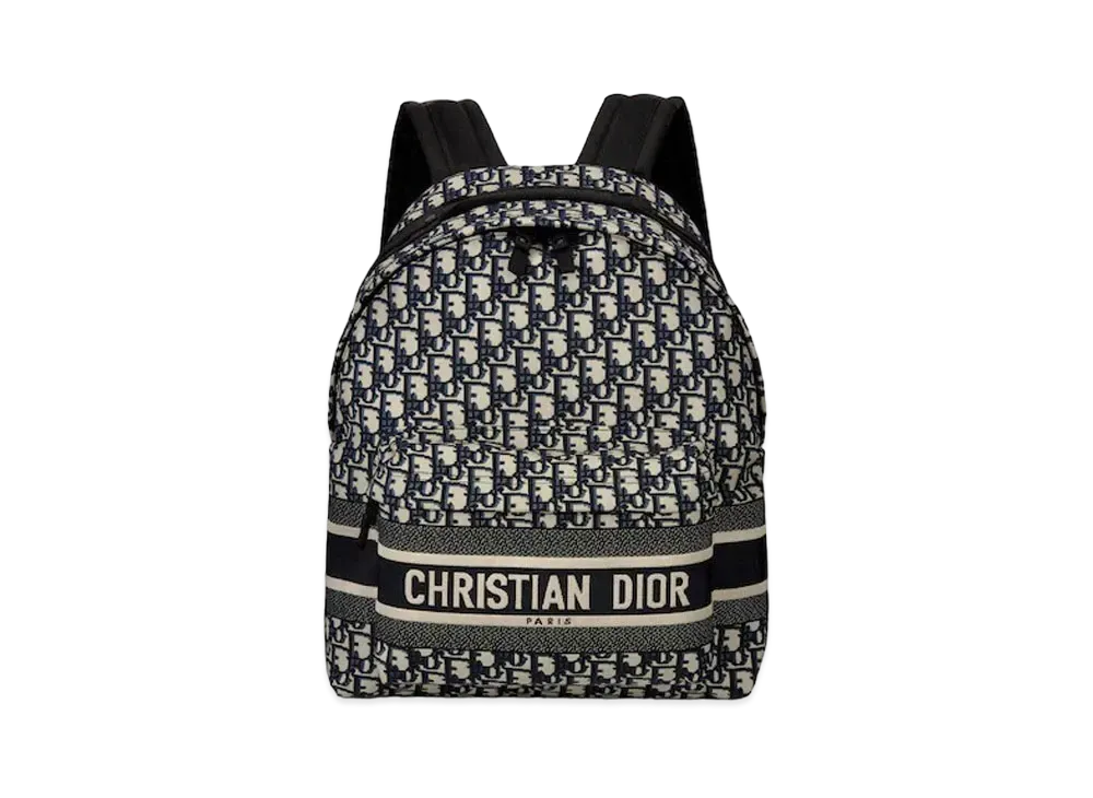 ディオールトラベル バックパック ディオールオブリーク ジャカード "ネイビー" M6104STZQ_M928