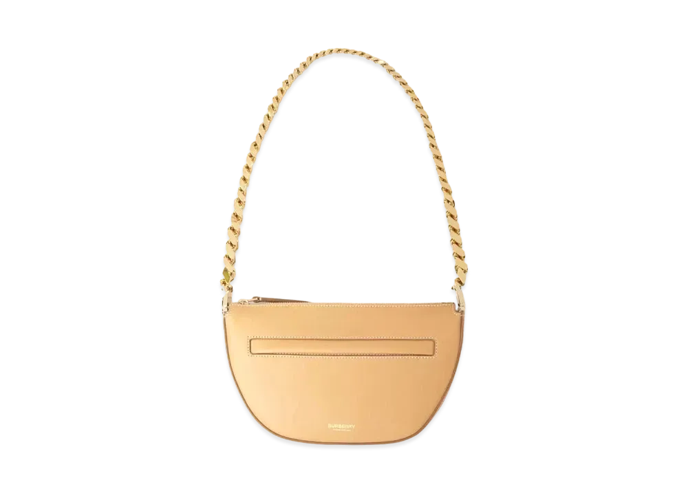 BURBERRY Mini Leather Zip Olympia Bag "Warm Sandwich"
